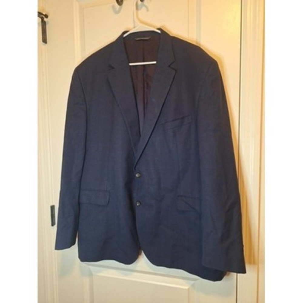 Jack Victor Mens Navy Blue Super 110s Wool Blazer Sport Coat GibsonCT 50R Canada